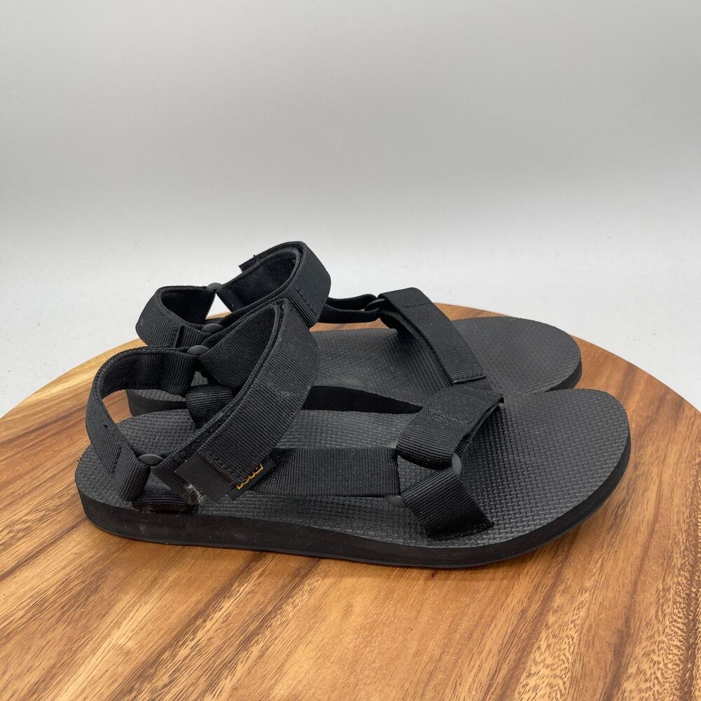 Teva Original Universal Sandals Mens Size 10 Black Classic Hiking Water Walking